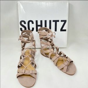 SCHUTZ Pink Strappy Sandals
